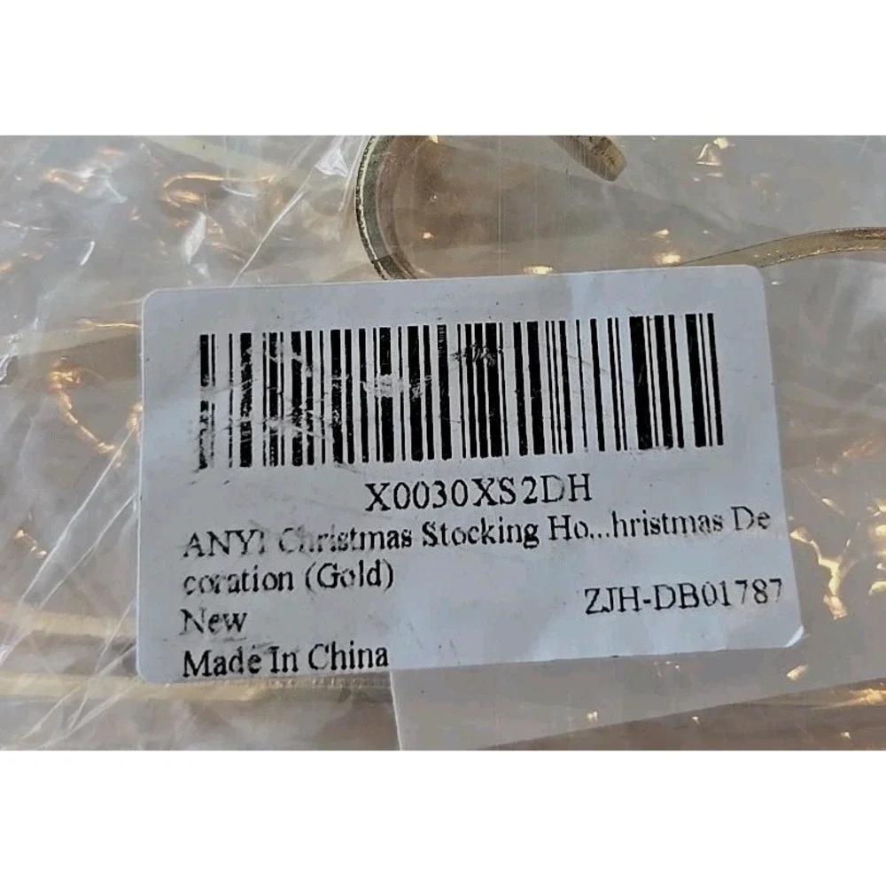 Christmas Mantle Stocking Hooks Gold 4 Piece